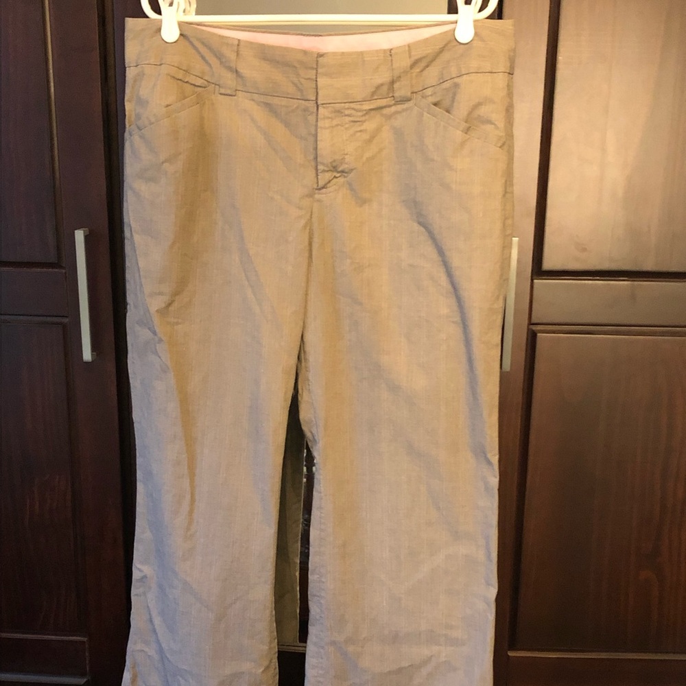 GAP Sz. 16 Curvy Fit Khaki Subtle Plaid Trusers